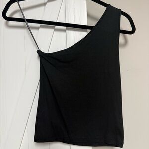 Ribbed One-Shoulder Tank Top